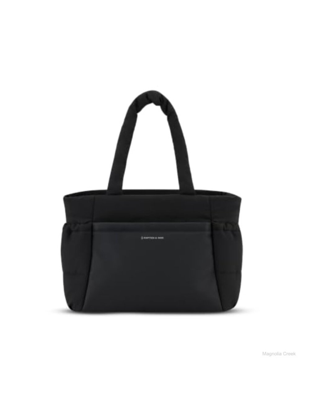 Minimalist Vegan Shoulder Tote Bag with 14" Laptop Compartment 13L